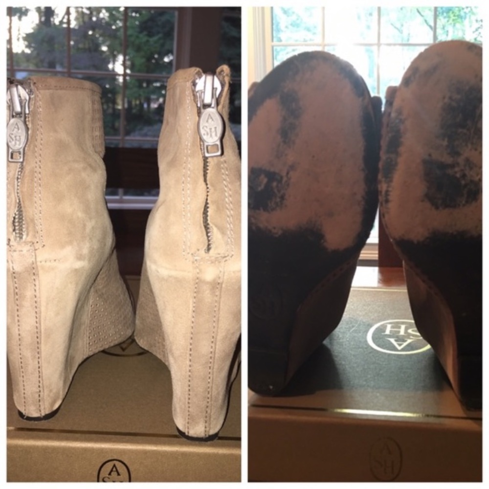 Ash June Suede Perforated Wedges - image 4